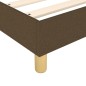 vidaXL Cama box spring con colchón tela marrón oscuro 100x200 cm vidaXL Cama box spring con colchón tela marrón oscuro 100x200 cm