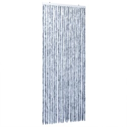vidaXL Cortina antimoscas chenilla plateado 100x200 cm
