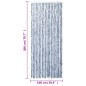 vidaXL Cortina antimoscas chenilla plateado 100x200 cm vidaXL Cortina antimoscas chenilla plateado 100x200 cm