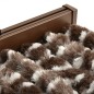 vidaXL Cortina antimoscas chenilla marrón y blanco 56x200 cm