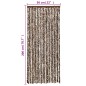 vidaXL Cortina antimoscas chenilla marrón y blanco 56x200 cm