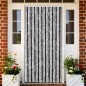 vidaXL Cortina antimoscas chenilla gris y negro 100x220 cm vidaXL Cortina antimoscas chenilla gris y negro 100x220 cm