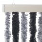 vidaXL Cortina antimoscas chenilla gris y negro 100x220 cm vidaXL Cortina antimoscas chenilla gris y negro 100x220 cm