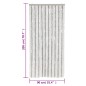 vidaXL Cortina antimoscas chenilla gris claro y blanco 90x200 cm vidaXL Cortina antimoscas chenilla gris claro y blanco 90x200 cm
