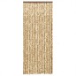 vidaXL Cortina antimoscas chenilla beige y marrón 56x200 cm