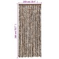 vidaXL Cortina antimoscas chenilla marrón y blanco 100x200 cm vidaXL Cortina antimoscas chenilla marrón y blanco 100x200 cm