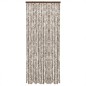 vidaXL Cortina antimoscas chenilla gris taupe y blanco 56x200 cm
