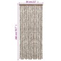 vidaXL Cortina antimoscas chenilla gris taupe y blanco 56x200 cm