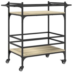 vidaXL Carrito de cocina madera ingeniería roble Sonoma 82x40x78,5 cm