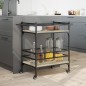 vidaXL Carrito de cocina madera ingeniería roble Sonoma 82x40x78,5 cm
