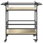 vidaXL Carrito de cocina madera ingeniería roble Sonoma 82x40x78,5 cm