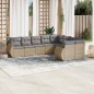 vidaXL Set de sofás de jardín 9 pzas con cojines ratán sintético beige vidaXL Set de sofás de jardín 9 pzas con cojines ratán sintético beige