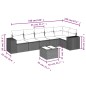 vidaXL Set de comedor de jardín 7 pzas y cojines ratán sintético negro vidaXL Set de comedor de jardín 7 pzas y cojines ratán sintético negro