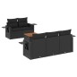 vidaXL Set de sofás de jardín 6 piezas y cojines ratán sintético negro vidaXL Set de sofás de jardín 6 piezas y cojines ratán sintético negro