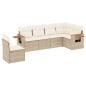 vidaXL Juego de sofás jardín con cojines 6 pzas ratán sintético beige vidaXL Juego de sofás jardín con cojines 6 pzas ratán sintético beige