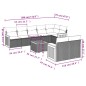 vidaXL Set de muebles de jardín 9 pzas y cojines ratán sintético gris vidaXL Set de muebles de jardín 9 pzas y cojines ratán sintético gris