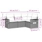 vidaXL Set de sofás de jardín 4 pzas y cojines ratán sintético gris vidaXL Set de sofás de jardín 4 pzas y cojines ratán sintético gris