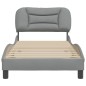 vidaXL Estructura de cama con cabecero de tela gris claro 90x190 cm vidaXL Estructura de cama con cabecero de tela gris claro 90x190 cm