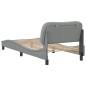 vidaXL Estructura de cama con cabecero de tela gris claro 90x190 cm vidaXL Estructura de cama con cabecero de tela gris claro 90x190 cm