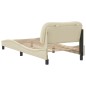 vidaXL Estructura de cama con cabecero de tela color crema 90x200 cm vidaXL Estructura de cama con cabecero de tela color crema 90x200 cm