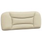 vidaXL Estructura de cama con cabecero de tela color crema 100x200 cm vidaXL Estructura de cama con cabecero de tela color crema 100x200 cm