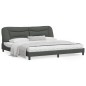 vidaXL Estructura de cama con cabecero tela gris oscuro 200x200 cm vidaXL Estructura de cama con cabecero tela gris oscuro 200x200 cm