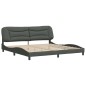 vidaXL Estructura de cama con cabecero tela gris oscuro 200x200 cm vidaXL Estructura de cama con cabecero tela gris oscuro 200x200 cm