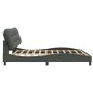 vidaXL Estructura de cama con cabecero tela gris oscuro 200x200 cm vidaXL Estructura de cama con cabecero tela gris oscuro 200x200 cm