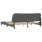 vidaXL Estructura de cama con cabecero tela gris oscuro 200x200 cm vidaXL Estructura de cama con cabecero tela gris oscuro 200x200 cm