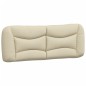 vidaXL Estructura de cama con cabecero de tela color crema 140x200 cm vidaXL Estructura de cama con cabecero de tela color crema 140x200 cm
