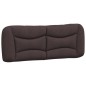 vidaXL Estructura de cama con cabecero de tela marrón oscuro 140x190cm