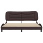 vidaXL Estructura de cama con cabecero de tela marrón 180x200 cm