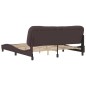 vidaXL Estructura de cama con cabecero de tela marrón 180x200 cm