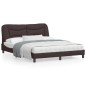vidaXL Estructura de cama con cabecero de tela marrón 160x200 cm vidaXL Estructura de cama con cabecero de tela marrón 160x200 cm