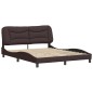 vidaXL Estructura de cama con cabecero de tela marrón 160x200 cm vidaXL Estructura de cama con cabecero de tela marrón 160x200 cm