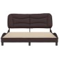 vidaXL Estructura de cama con cabecero de tela marrón 160x200 cm vidaXL Estructura de cama con cabecero de tela marrón 160x200 cm