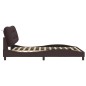 vidaXL Estructura de cama con cabecero de tela marrón 160x200 cm vidaXL Estructura de cama con cabecero de tela marrón 160x200 cm