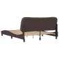 vidaXL Estructura de cama con cabecero de tela marrón 160x200 cm vidaXL Estructura de cama con cabecero de tela marrón 160x200 cm