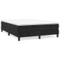 vidaXL Cama box spring con colchón terciopelo negro 140x190 cm vidaXL Cama box spring con colchón terciopelo negro 140x190 cm