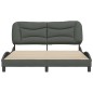 vidaXL Estructura de cama con cabecero tela gris oscuro 160x200 cm vidaXL Estructura de cama con cabecero tela gris oscuro 160x200 cm