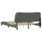 vidaXL Estructura de cama con cabecero tela gris oscuro 160x200 cm vidaXL Estructura de cama con cabecero tela gris oscuro 160x200 cm