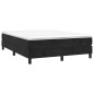 vidaXL Cama box spring con colchón terciopelo negro 140x190 cm vidaXL Cama box spring con colchón terciopelo negro 140x190 cm