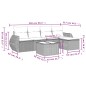 vidaXL Set de muebles de jardín 6 pzas y cojines ratán sintético gris vidaXL Set de muebles de jardín 6 pzas y cojines ratán sintético gris