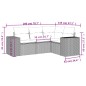 vidaXL Set de sofás de jardín 4 pzas y cojines ratán sintético gris vidaXL Set de sofás de jardín 4 pzas y cojines ratán sintético gris