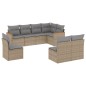 vidaXL Juego de sofás de jardín con cojines beige 8 pzas ratán PE vidaXL Juego de sofás de jardín con cojines beige 8 pzas ratán PE