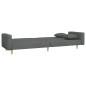 vidaXL Sofá cama de 2 plazas con taburete tela gris oscuro vidaXL Sofá cama de 2 plazas con taburete tela gris oscuro