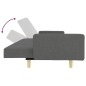 vidaXL Sofá cama de 2 plazas con taburete tela gris oscuro vidaXL Sofá cama de 2 plazas con taburete tela gris oscuro