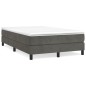 vidaXL Cama box spring con colchón terciopelo gris oscuro 120x200 cm vidaXL Cama box spring con colchón terciopelo gris oscuro 120x200 cm