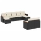 vidaXL Set de sofás de jardín 8 piezas y cojines ratán sintético negro vidaXL Set de sofás de jardín 8 piezas y cojines ratán sintético negro
