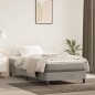 vidaXL Cama box spring con colchón terciopelo gris claro 100x200 cm vidaXL Cama box spring con colchón terciopelo gris claro 100x200 cm